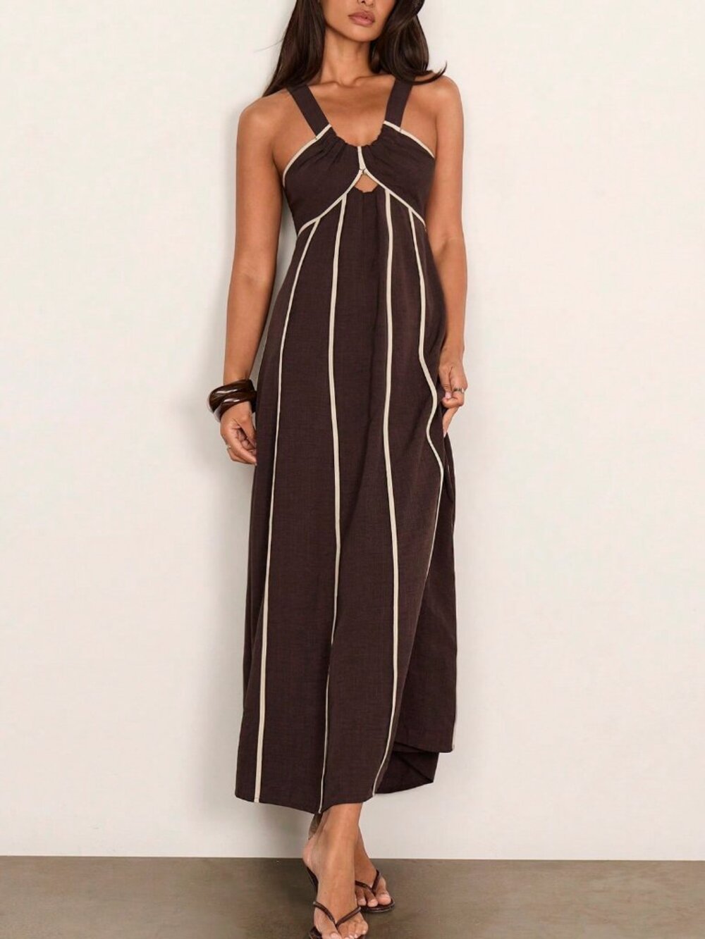Multicolor Casual Women's Elegant Patchwork Trim Design Dress